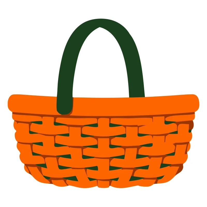 Woven Basket Mushroom Picker