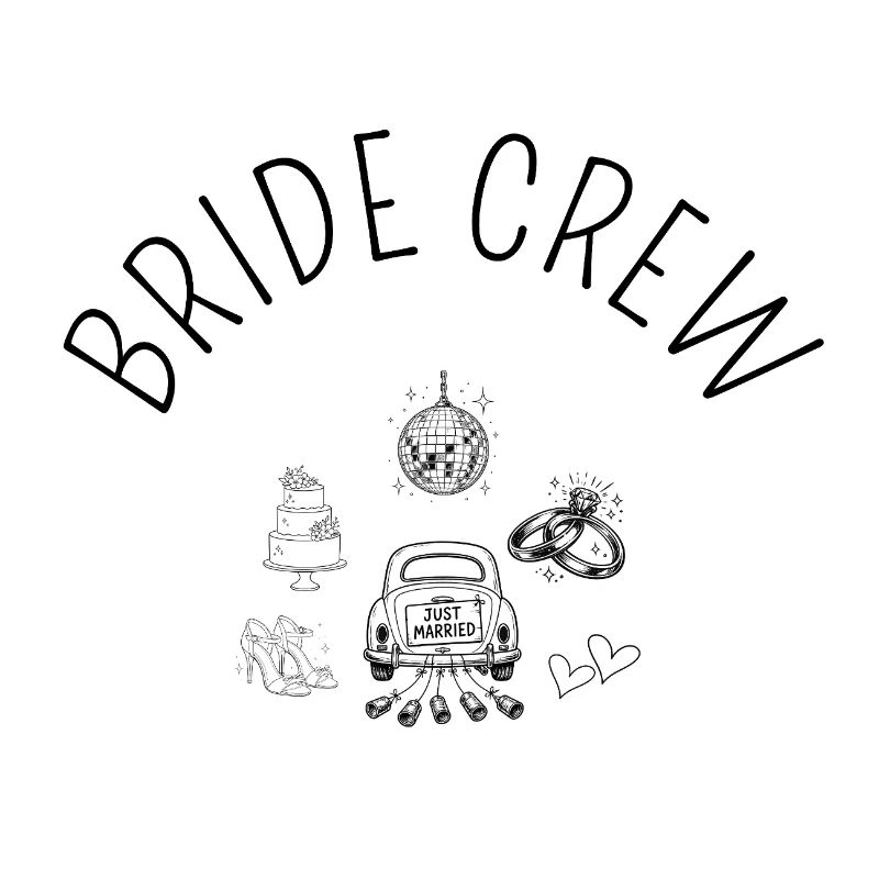 Wedding Bride Crew - Clip Art