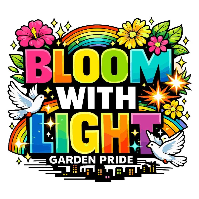 Déclaration florale de fierté de jardin Bloom With Light