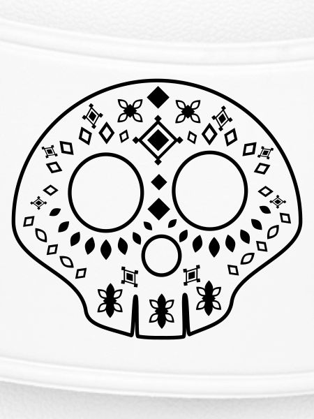 calavera - patterned skull - black