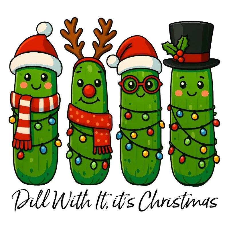 Cornichons de Noël drôles d’aneth avec son design