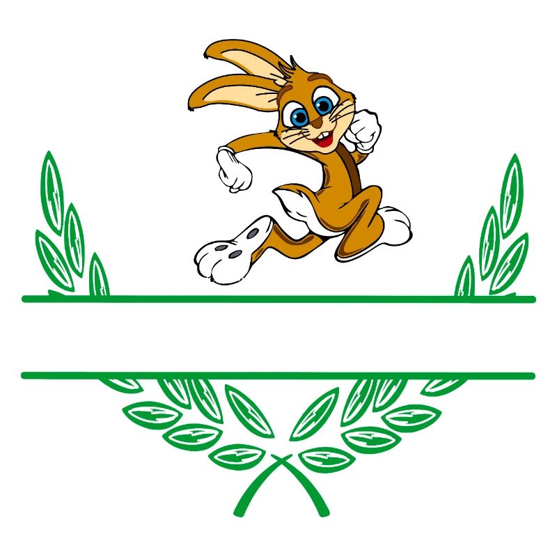 Rabbit Laurel Wreath with Namespace