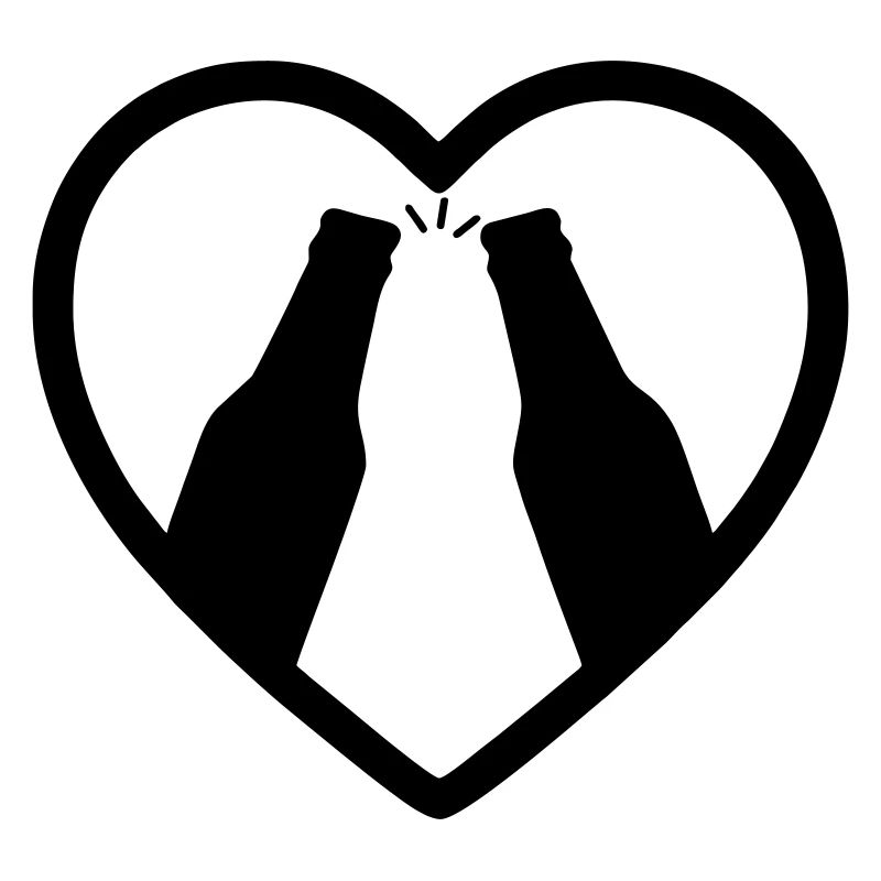 Herz-Bierflaschen, Prost, Geschenk