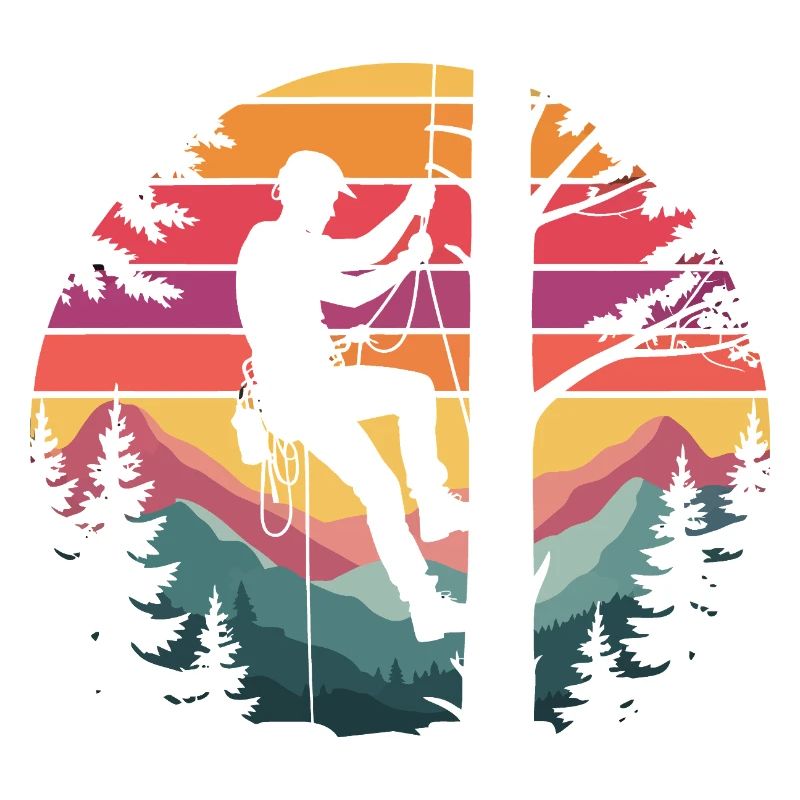 Kletterer im Sunset-Wald