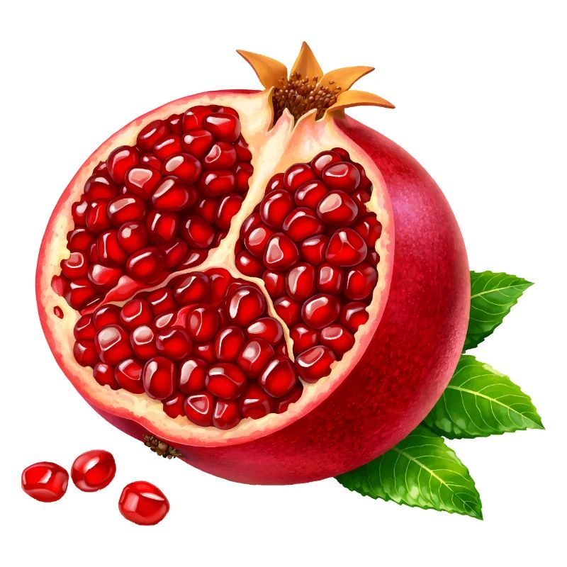 Half Pomegranate Realistic