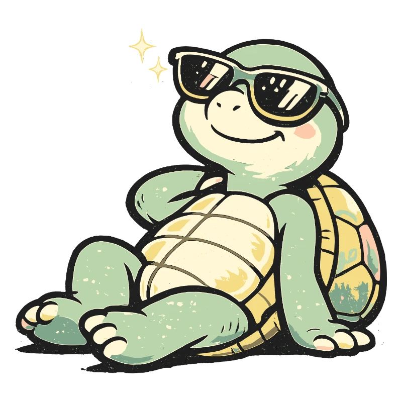 Turtle with sunglasses