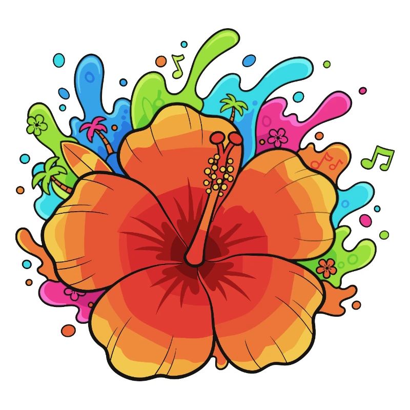 Hibiscus Splash Couleurs tropicales