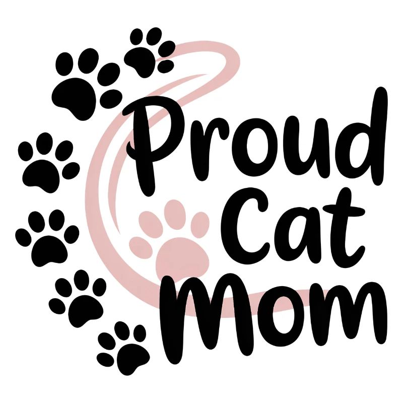 Katzenmama Rosa Pfoten Logo