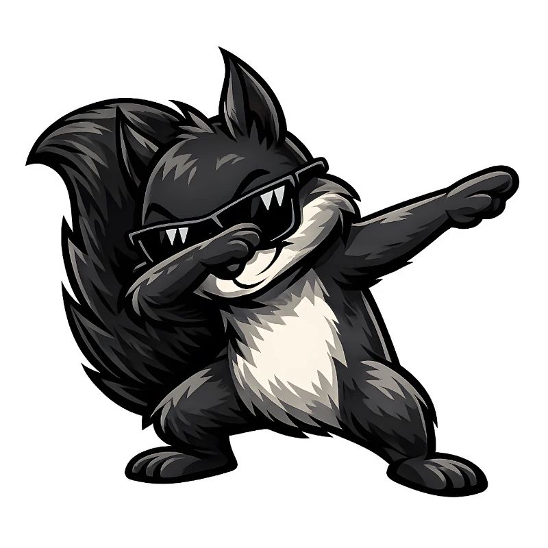 Dabbing Schwarzes Eichhörnchen