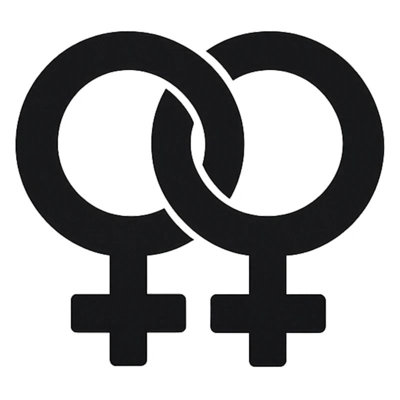 Symboles féminins entrelacés