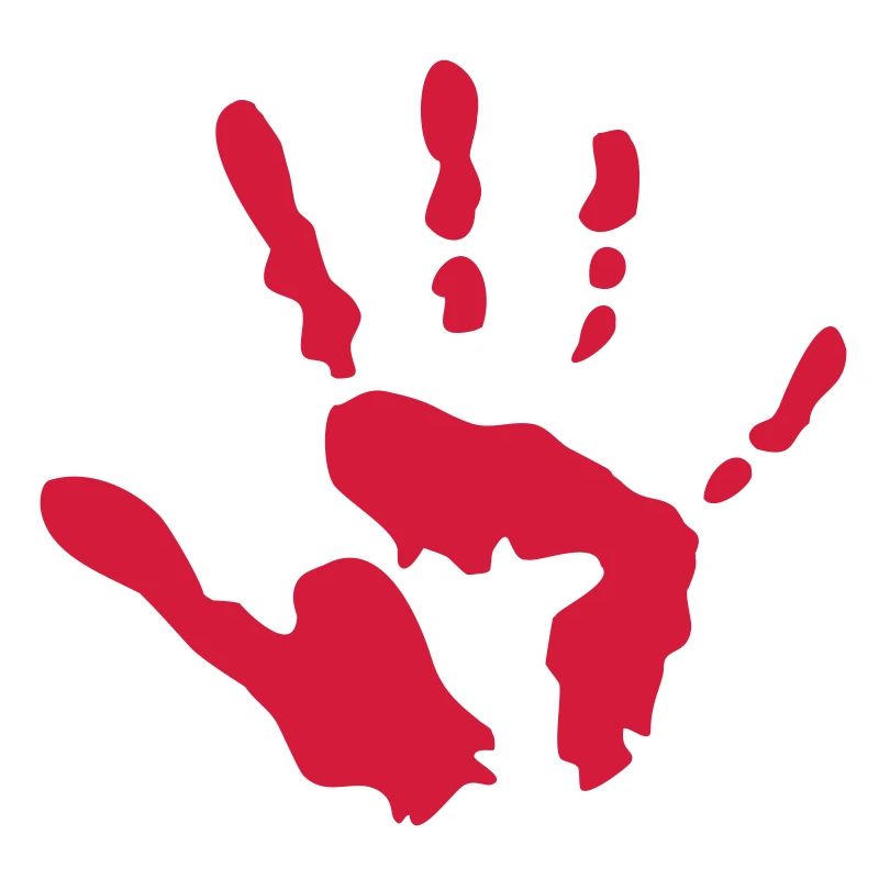 Abstrakte Handform mit lebendiger Farbe