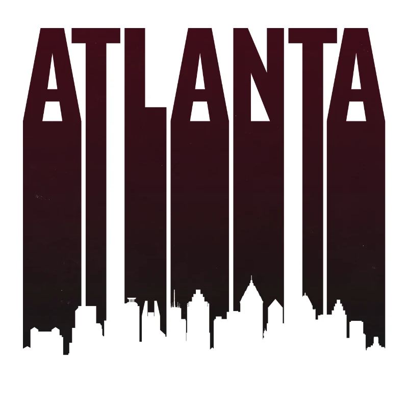 Silhouette verticale de la Skyline d’Atlanta