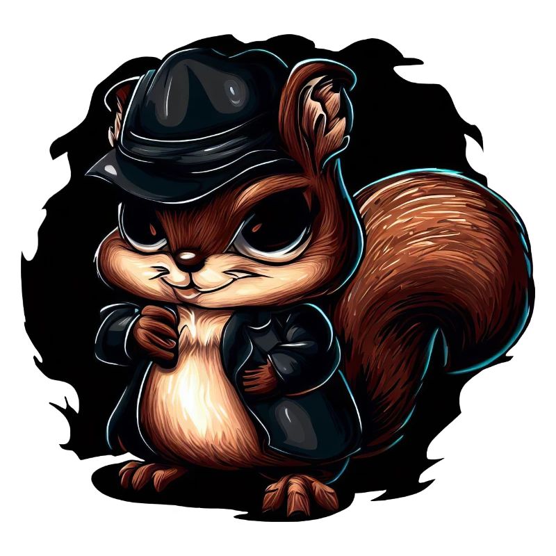 Cool gangster squirrel design