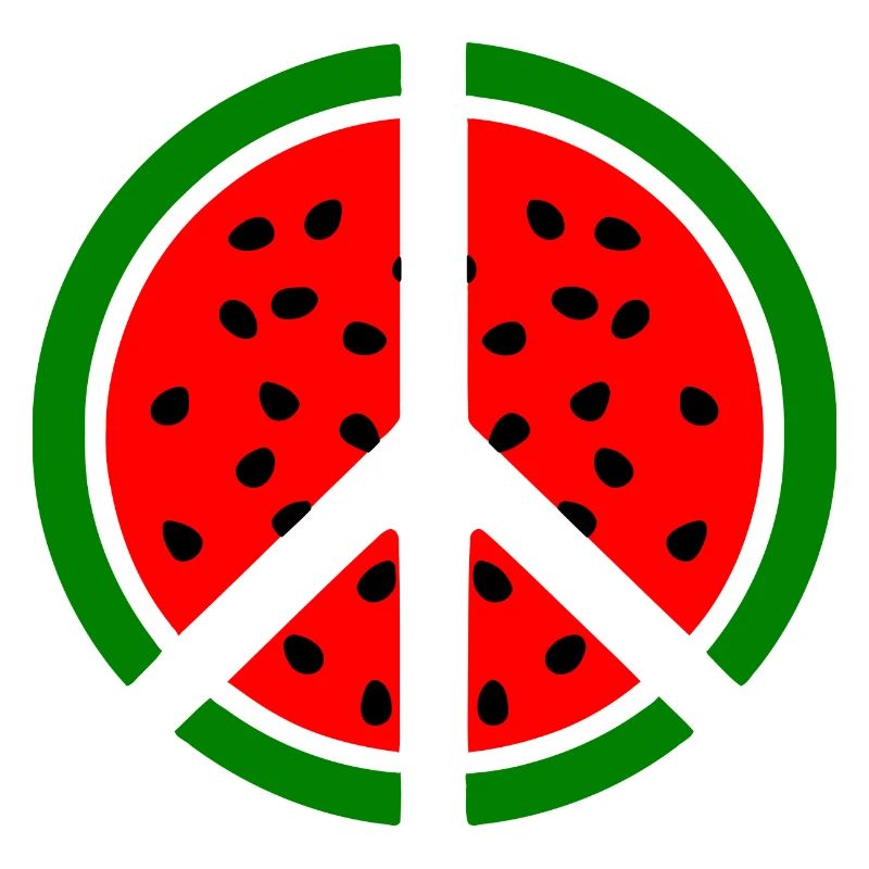 Signe de paix pastèque melon