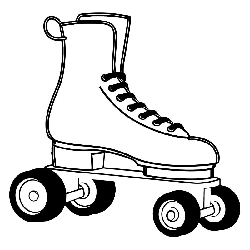 Rollerskates Line Art