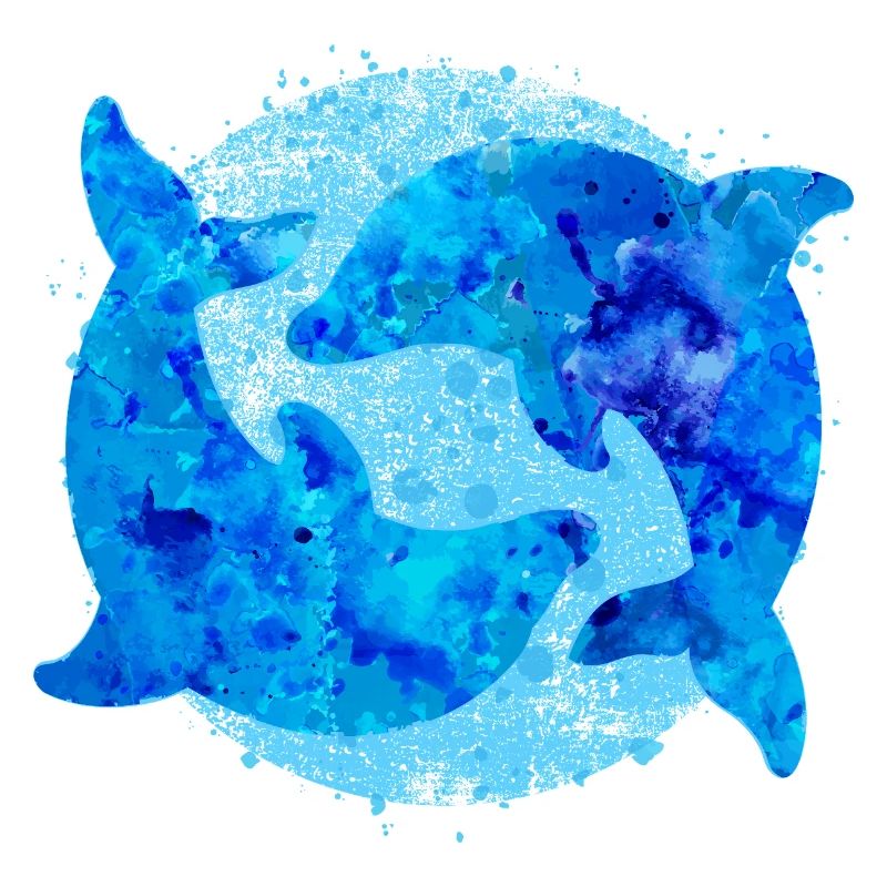 Delfine (Wasserfarben)