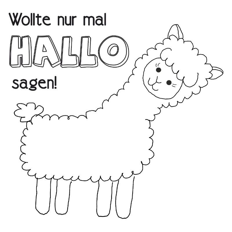 Kleiner Alpaka-Gruß