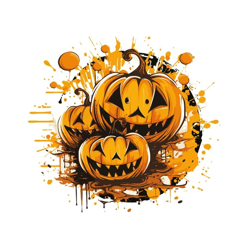 Éclaboussures de citrouille Art d’Halloween