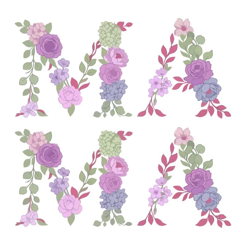 Mama Blumen Floral Schrift Beste Mutter Muttertag