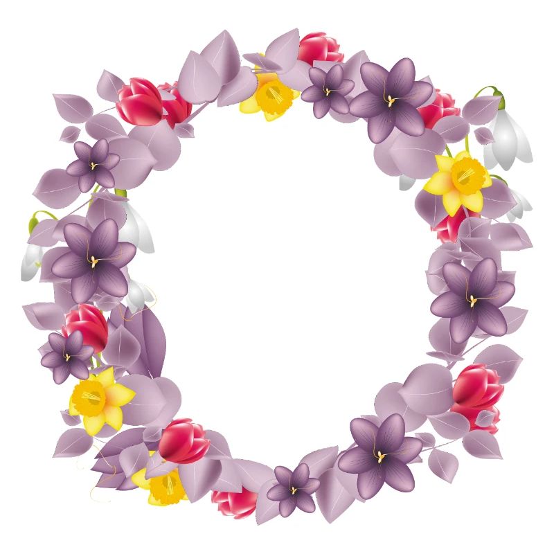 Dusty pink eucalyptus wreath with delicate spring blossoms