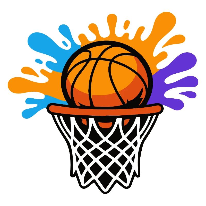 Basketball Splash Dunk Graphic Design