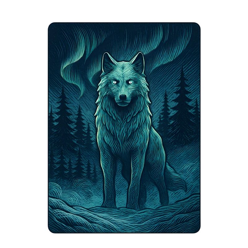 Nordwolf im Nachtwald