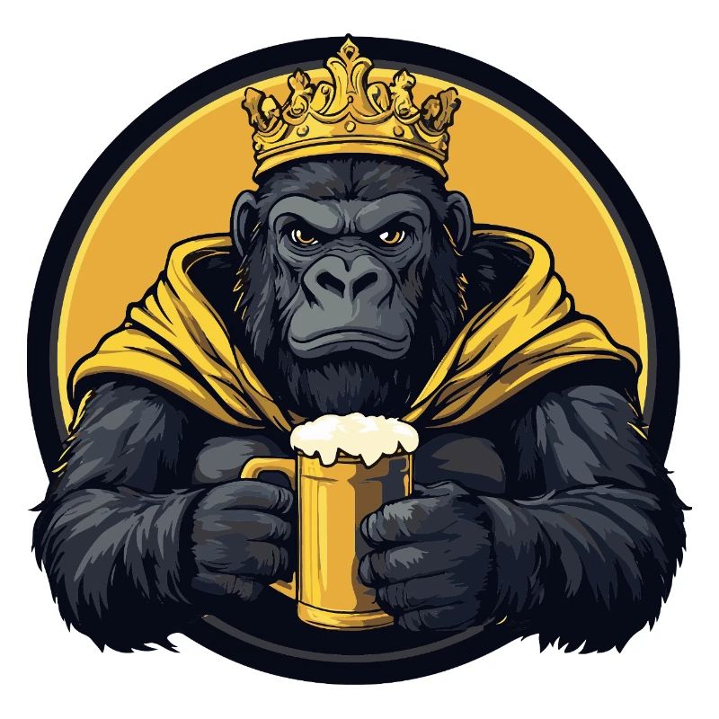 Gorilla Bier Lustig