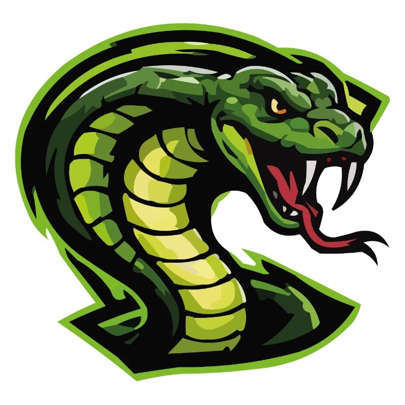 Green Cobra Head Illustration
