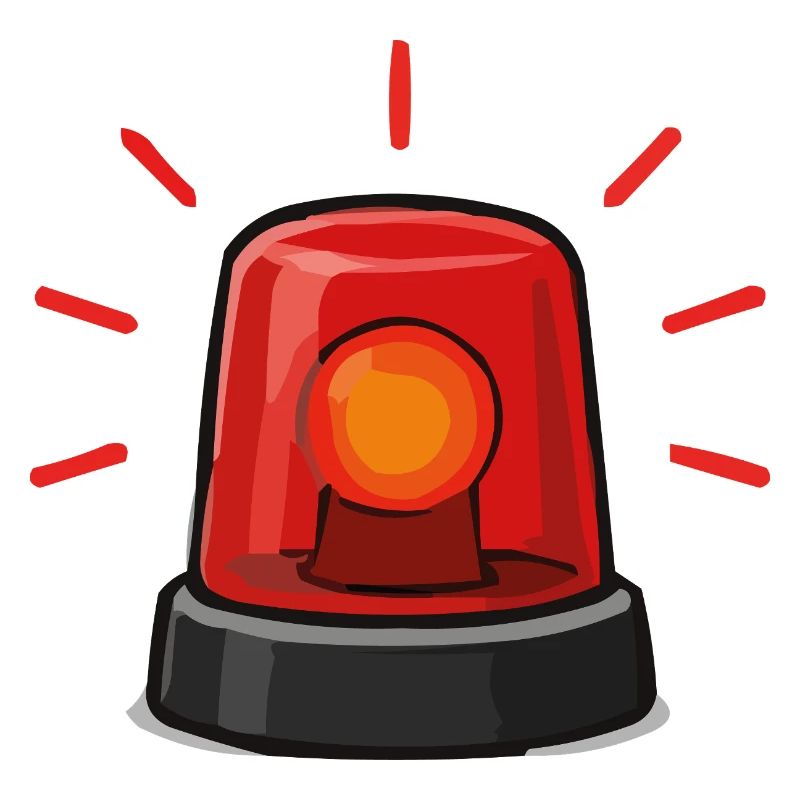 Illustration du clignotant d’alarme rouge