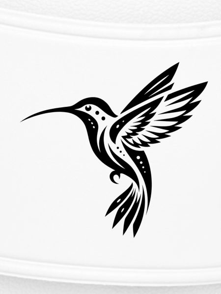 Schwarzer Kolibri Minimalistisch