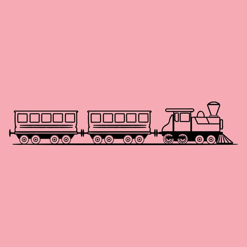 Zug Eisenbahn Dampflok Wagons