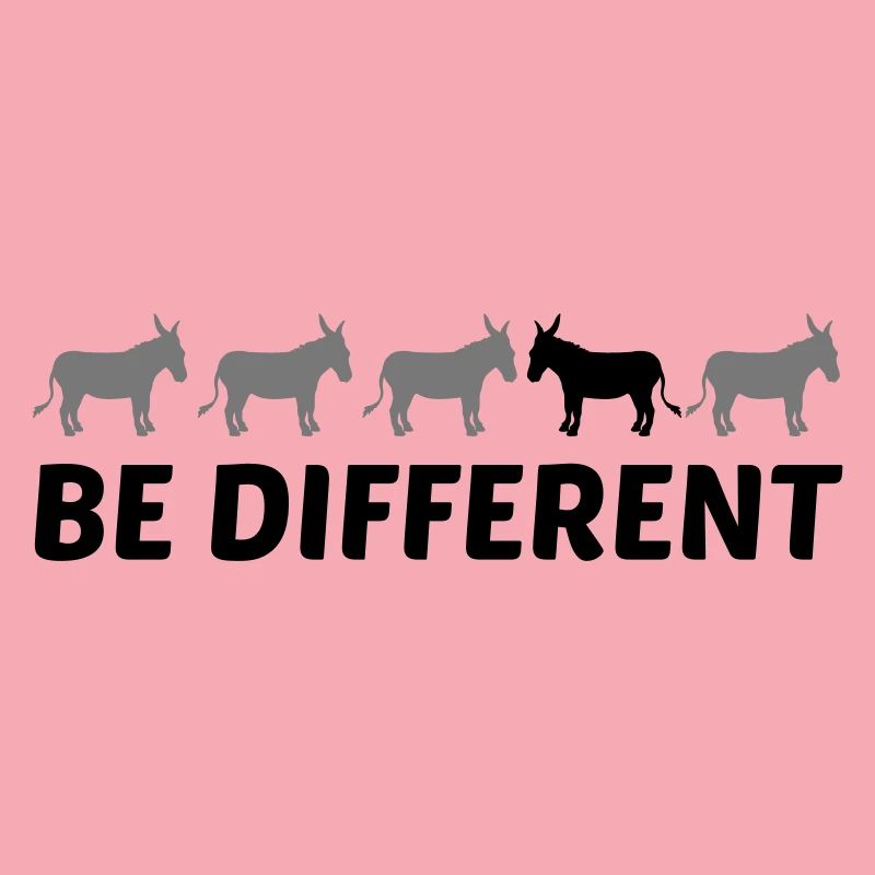 text anders be different esel pferd pony klein pac
