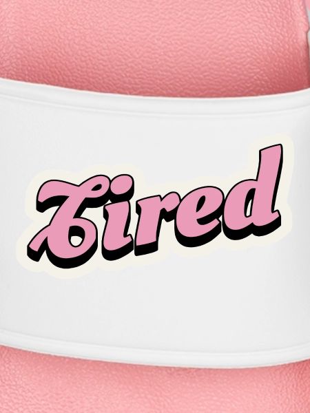Tired Pink Retro Script Logo