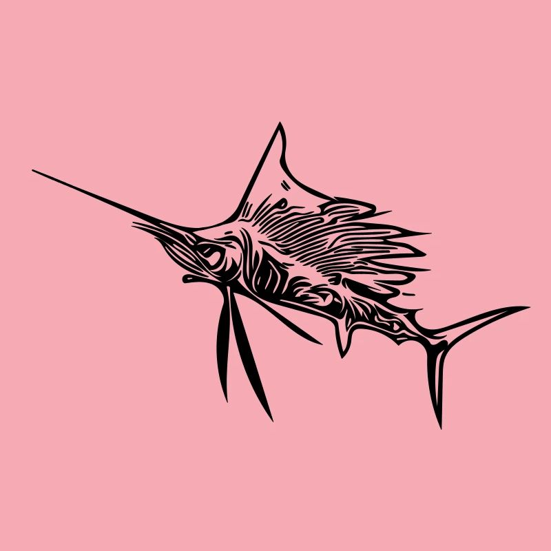 Wild Swordfish Vector