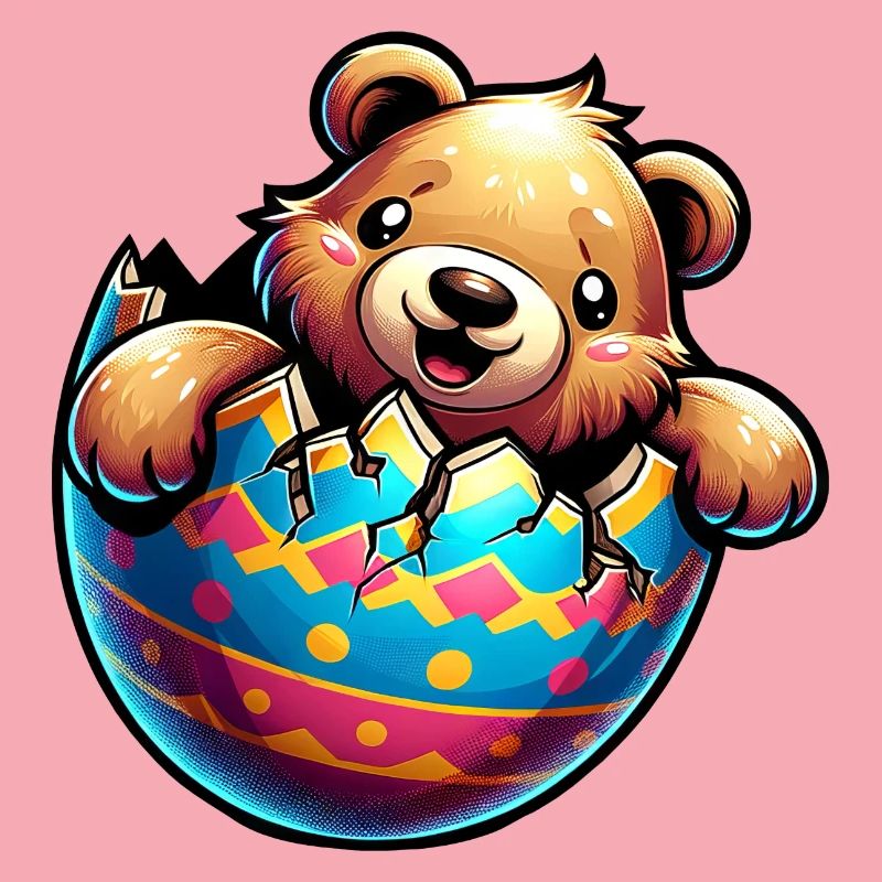 Easter Bear Hatches from Easter Egg: Sweets