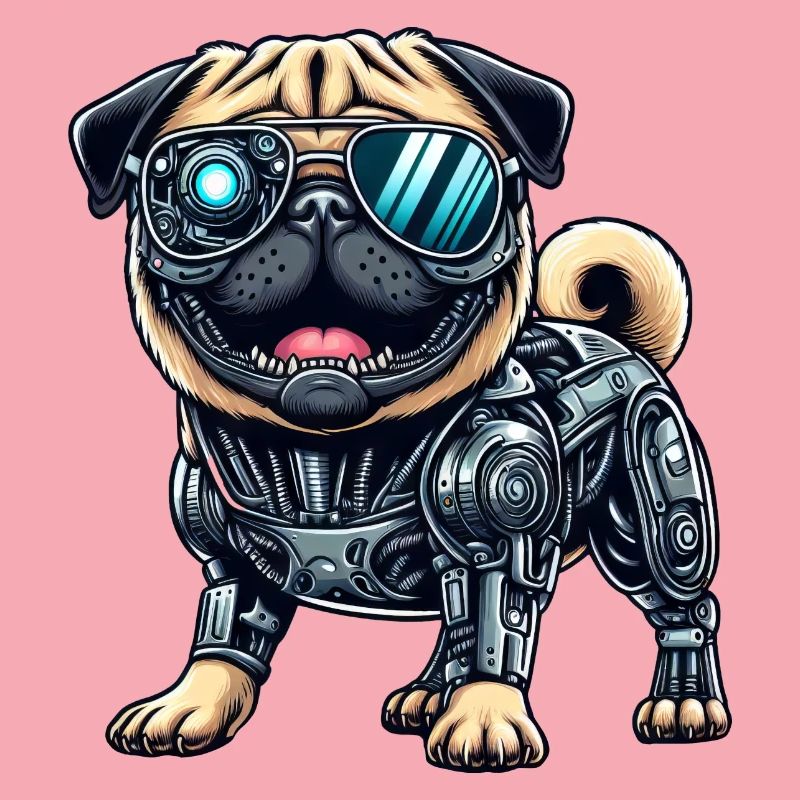 Pug Cyborg - Bionic Robot Dog
