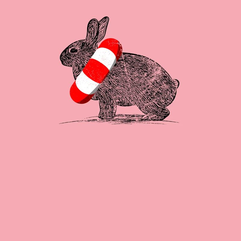 Funny Swimming Ring Rabbit Gift