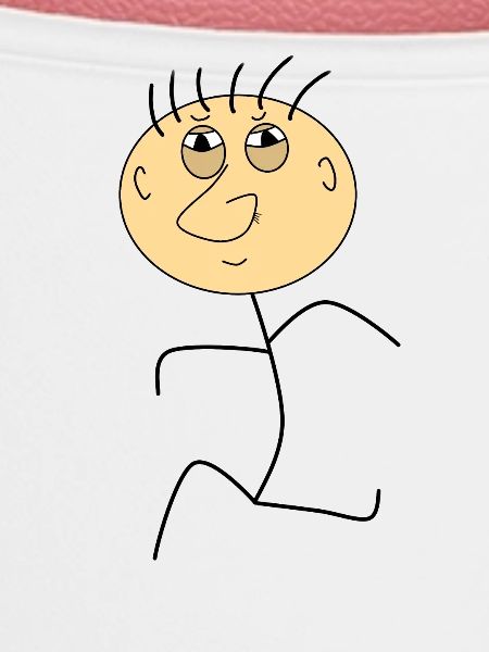 Strichmann lustige Comicfigur