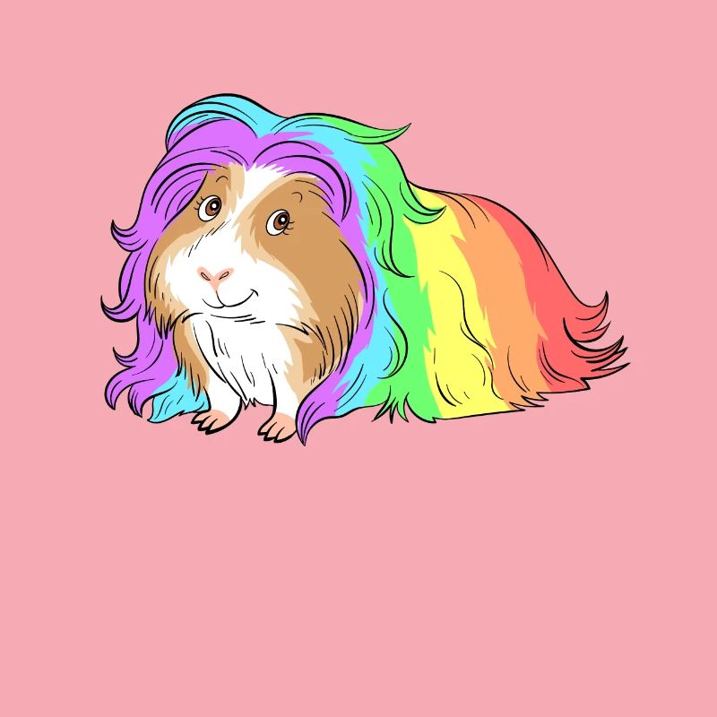 Cochon d'Inde arc-en-ciel coloré