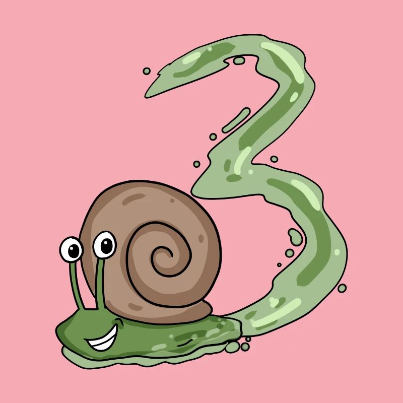 3rd birthday snail - 3 year old gift