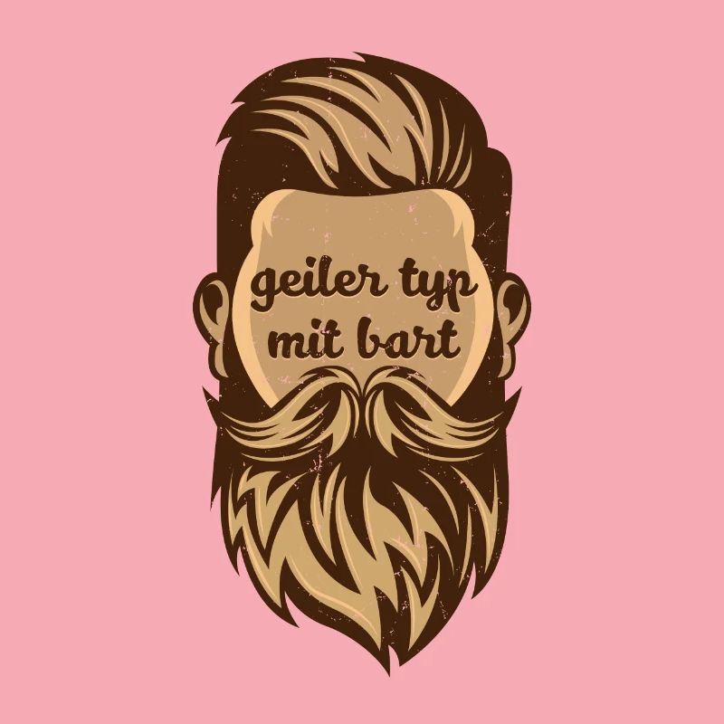 Geiler Typ mit Bart Herren Bartträger Echter Mann