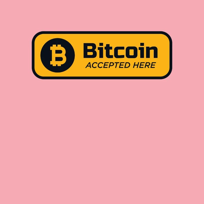 Bitcoin accepted here Bitcoin logo Crypto BTC