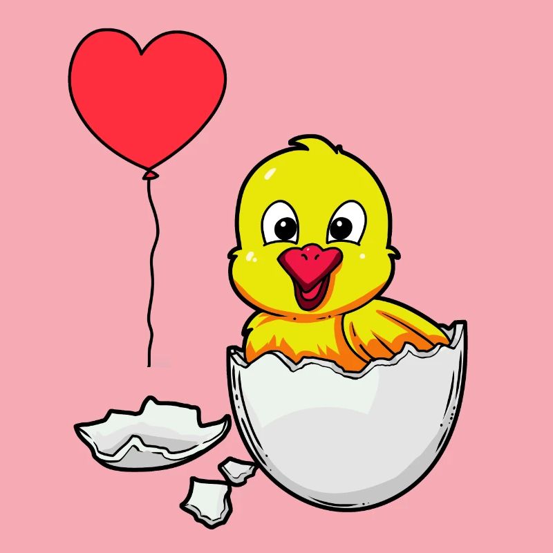 Eggshell Chick Easter Birth Baby Children Egg