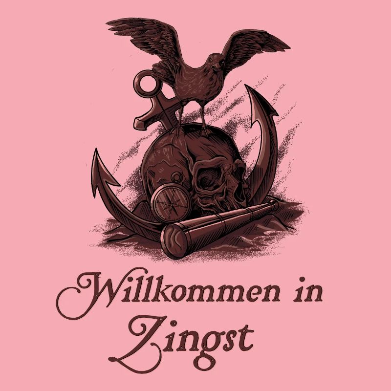 Möwe auf Schädel - Ostseeheilbad Zingst