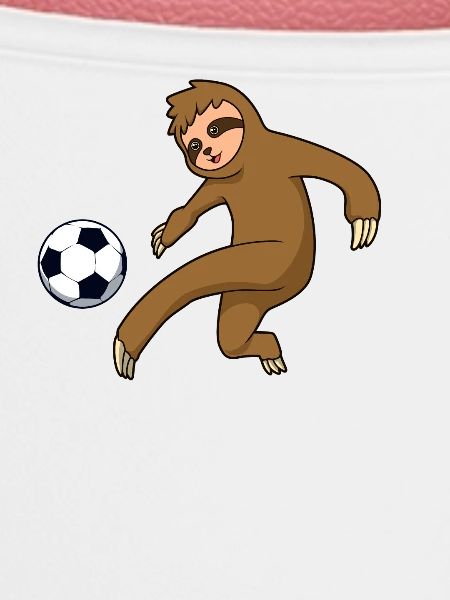 Comic Faultier spielt Fußball