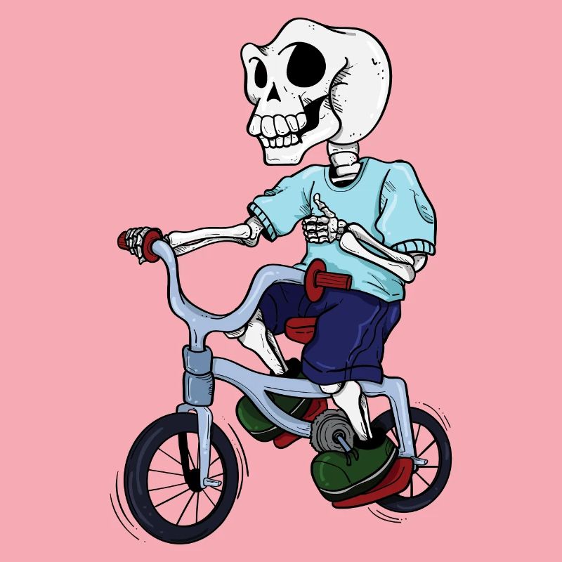 Skeleton Skull Bicycle Gift