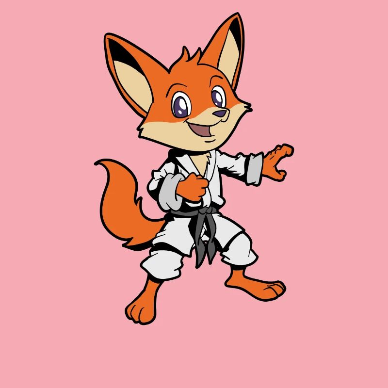 Comic Fuchs makes karate