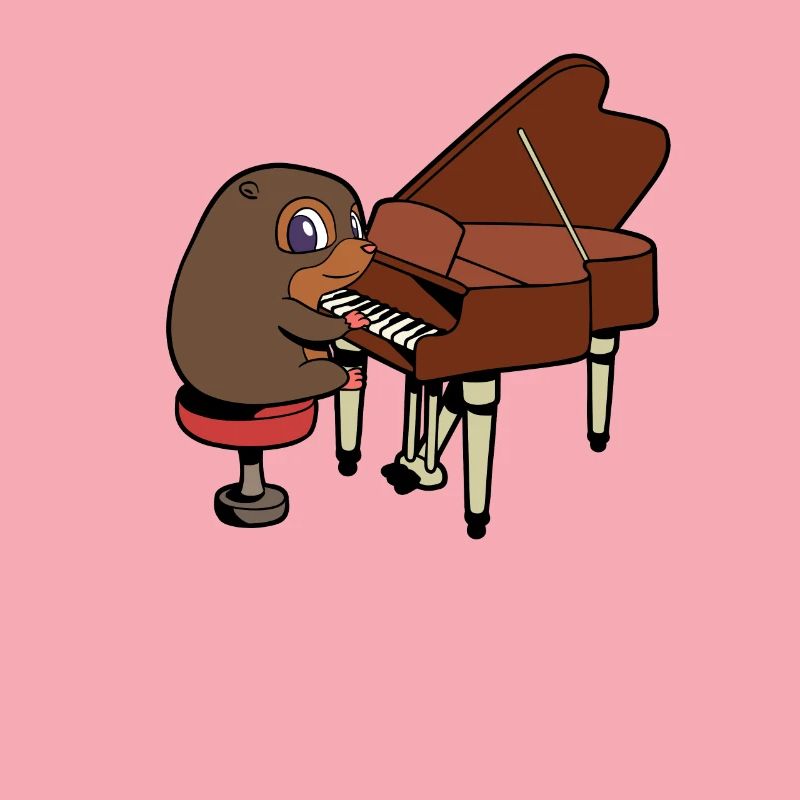 Comic Mole plays piano