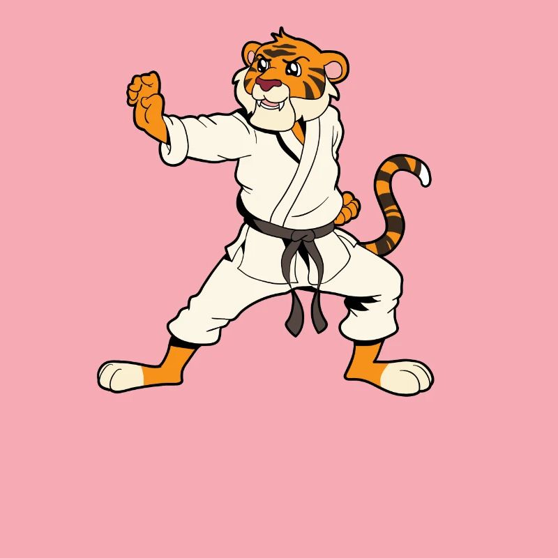 Comic Tiger does karate