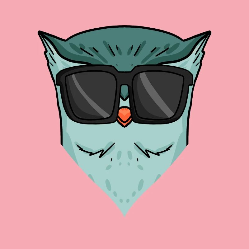 Coole Eule mit Sonnenbrille
